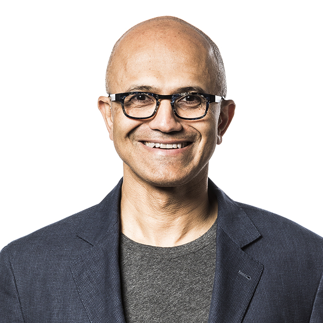 Photograph of Microsoft CEO Satya Nadella 