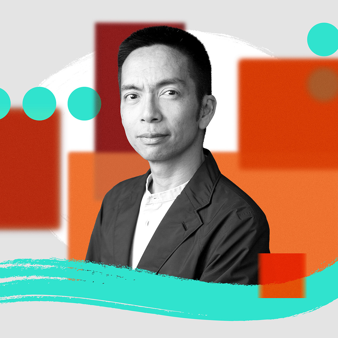 Illustrated portrait treatment of John Maeda