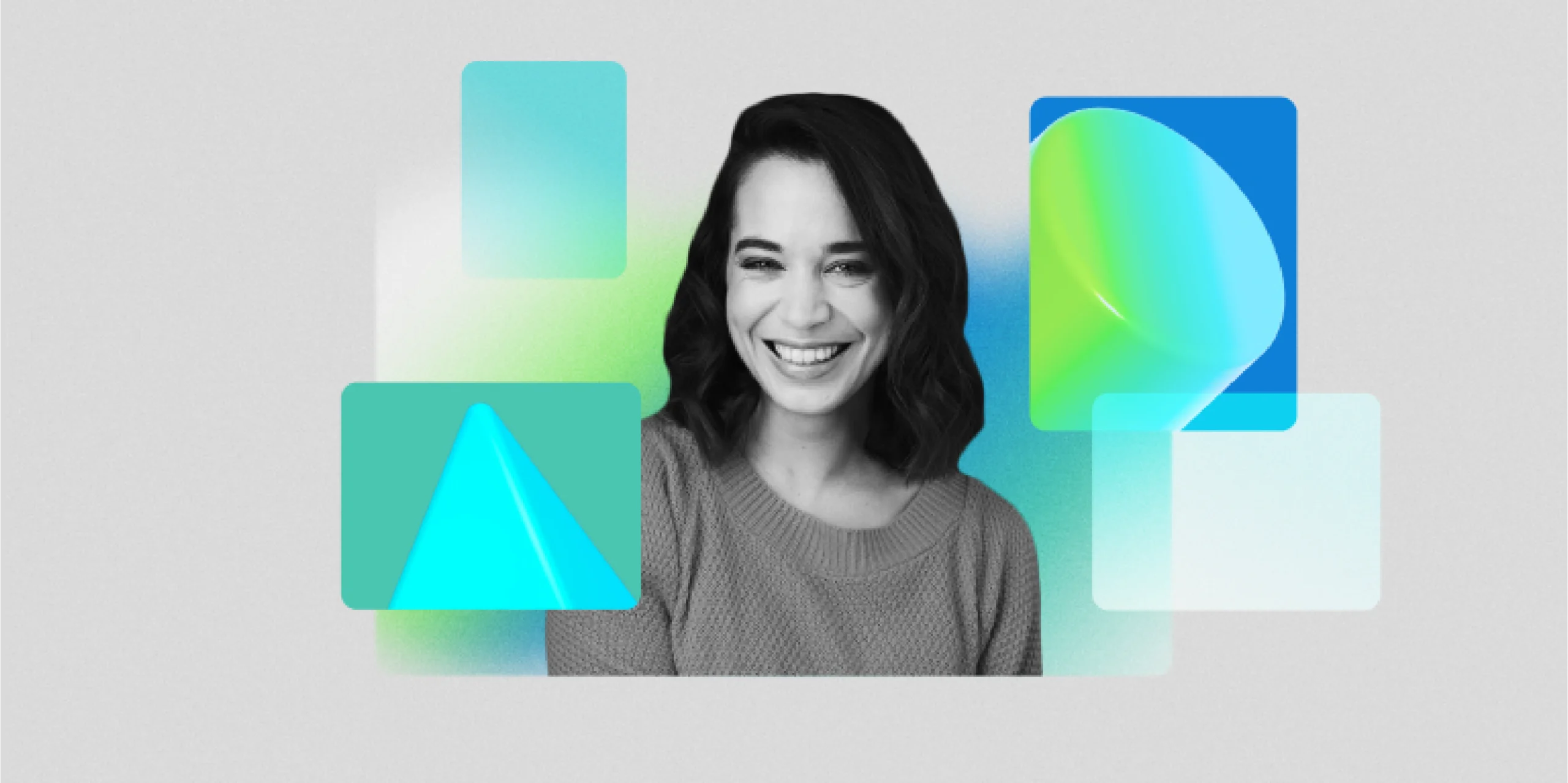 A colorful photo-illustration of Anne-Laure Le Cunff, neuroscientist and author of the Ness Labs newsletter.