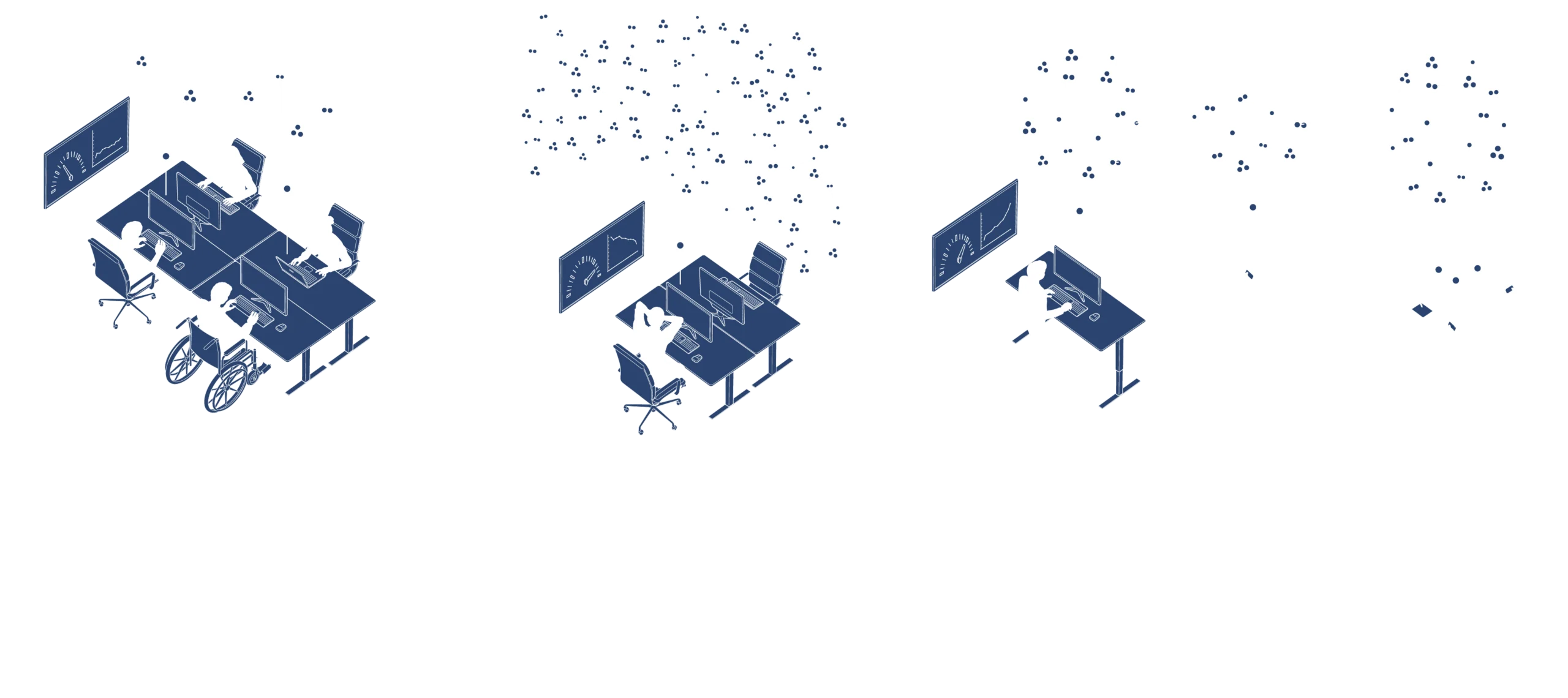 An infographic presenting possible scenarios for the right and wrong human-agent ratios. Too few agents per person underutilizes both agentic and human resources, leaving potential efficiencies on the table. Too many agents per person overwhelms the human capacity for applying judgment and decision making, introducing business risk and potential employee burnout. With the optimal balance, agents enhance productivity and innovation while humans provide robust guidance and oversight.