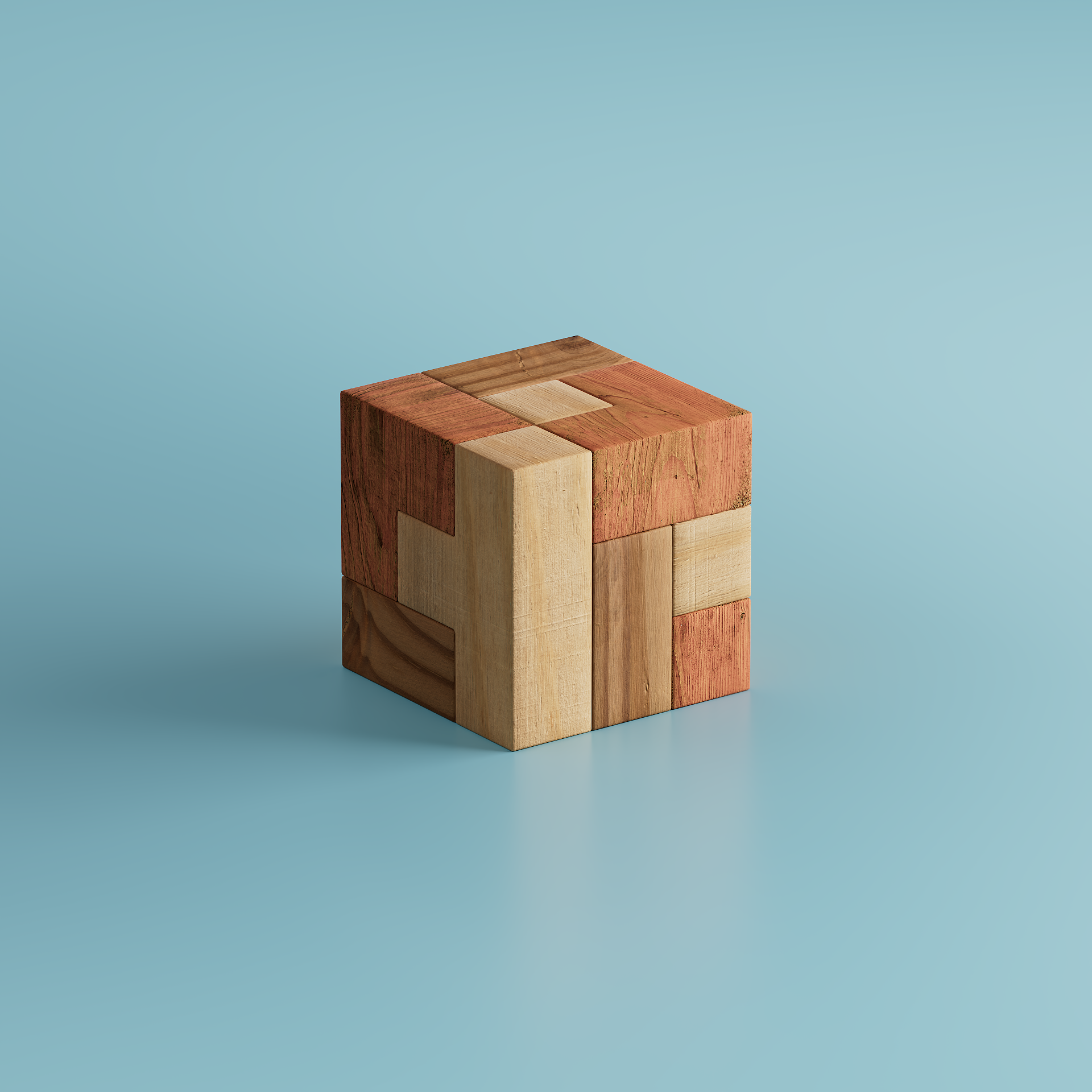 A wooden box opens to reveal dynamic shapes, representing AI agents being unlocked within an organization.