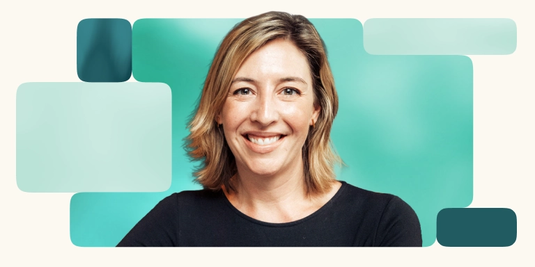 A colorful photo-illustration of Molly Wood, technology and business journalist, entrepreneur, and host of the <em>WorkLab </em>podcast.